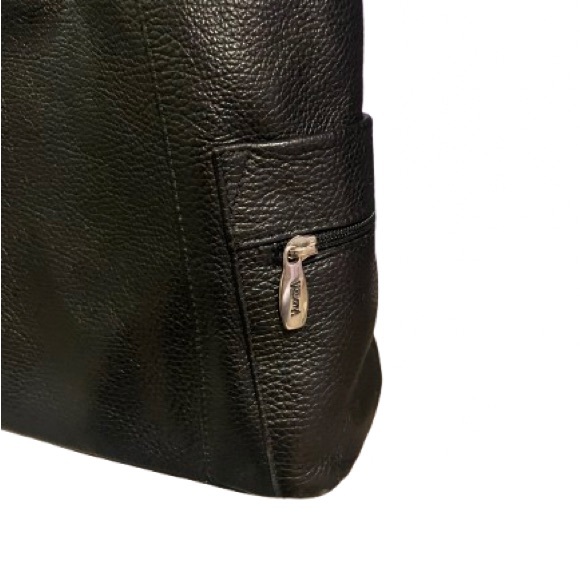 Valentina Black Leather Tote Bag - Picture 2 of 8